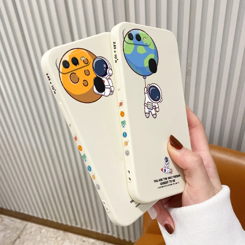 

Earth Flying Astronaut Phone Case For OPPO A9 A5 A7 A5S A3S A12 A15 A15S A16 A54 A74 A31 A33 A53 2020 A72 A83 A92 4G 5G Cover