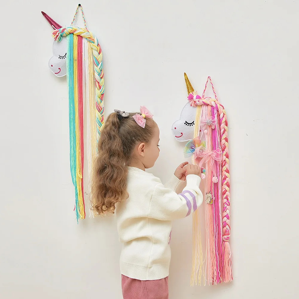 

Unicorn Accessory Organizadores Hair Accessories Organizer Hairpin Hair Clip Holder Storage Decor Hanger Strip Girl Room Decor