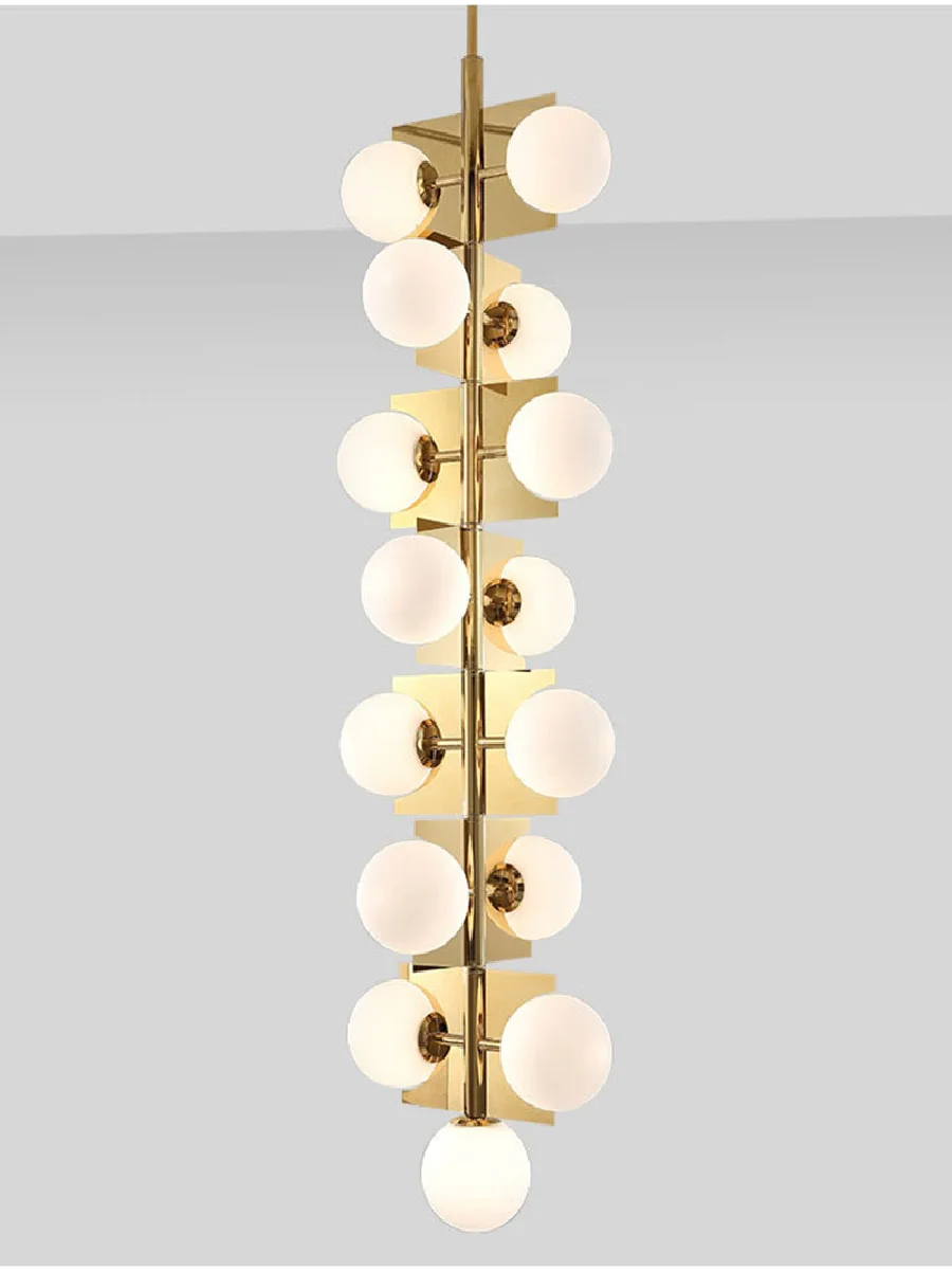 

LukLoy Modern Luxury Pendant Lamp Ceiling Pendant Chandeliers Hang Light Hang Lamp for Foyer Staircase Atrium High Ceiling Place