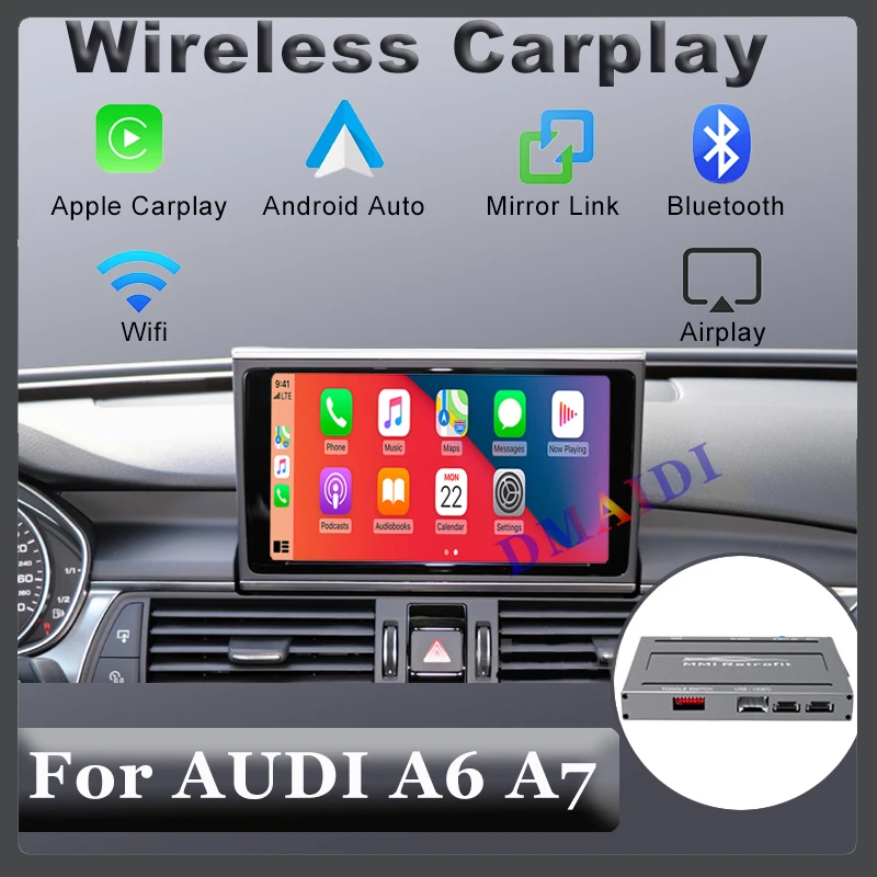 

Car CarPlay Wireless Connection Decoder Box Multimedia Original Screen Update For AUDI A6 A7 MMI System