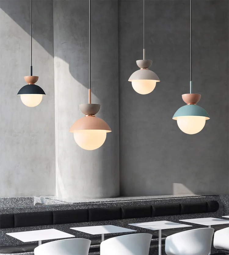 

Скандинавский подвесной светильник для столовой в виде макарона, простой современный креативный светильник для спальни, бара, Настольная люстра, красочная лампа для детской комнаты