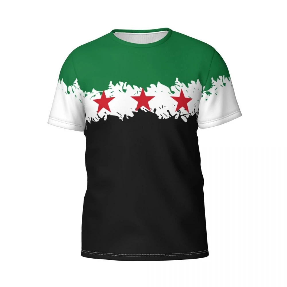 

Syria Flag 1932-1961 3D T-shirts For Men Women Tees team Clothes Soccer Football Fans Gift T shirt