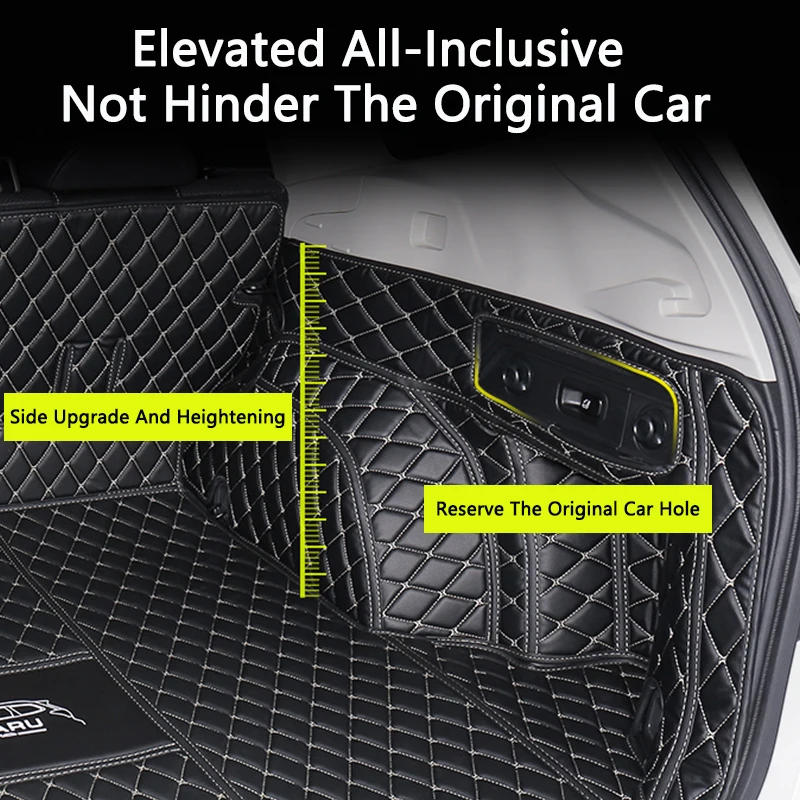 QHCP автомобильные Задние Коврики для багажника из искусственной кожи