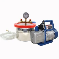 3L Stainless Steel Vacuum Degassing Chamber with Pump 20CM Diameter Epoxy Resin Vacuum  with 12MM Thickness Acrylic Lid