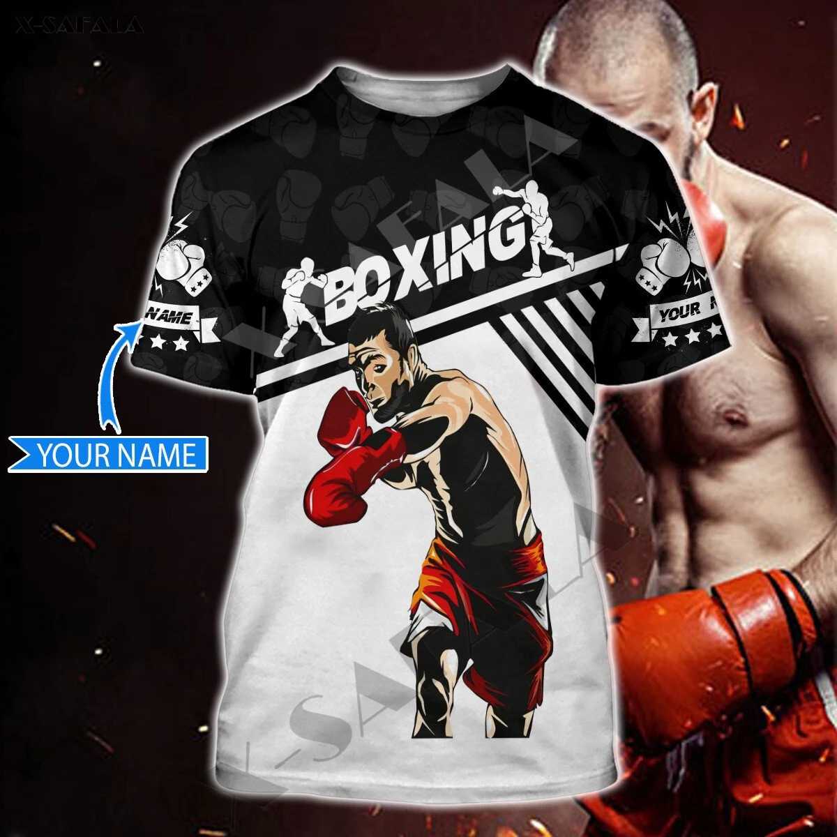 Кросс боксерская борьба тхэквондо 3D принт тонкая футболка Топы футболки мужской