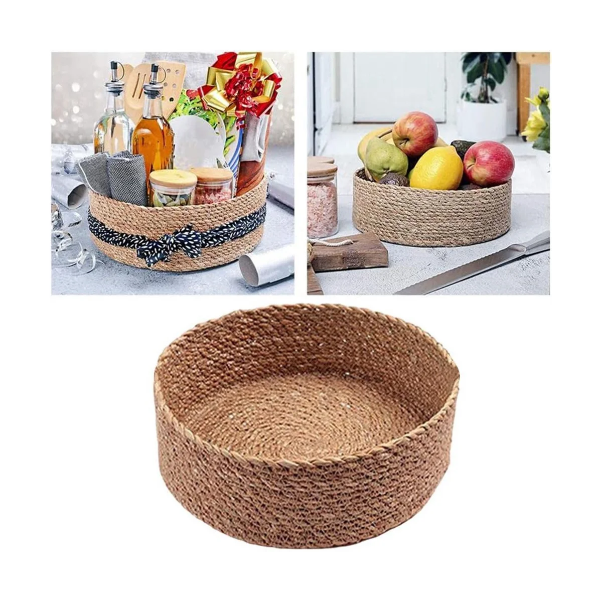 Соломенная плетеная корзина для белья износостойкая Женская хранения в