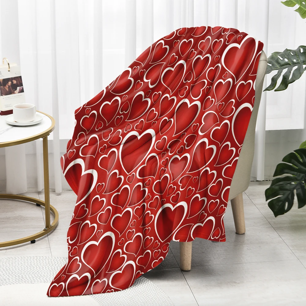 Одеяло на заказ диван для кровати с мягким одеялом в форме сердца и теплым