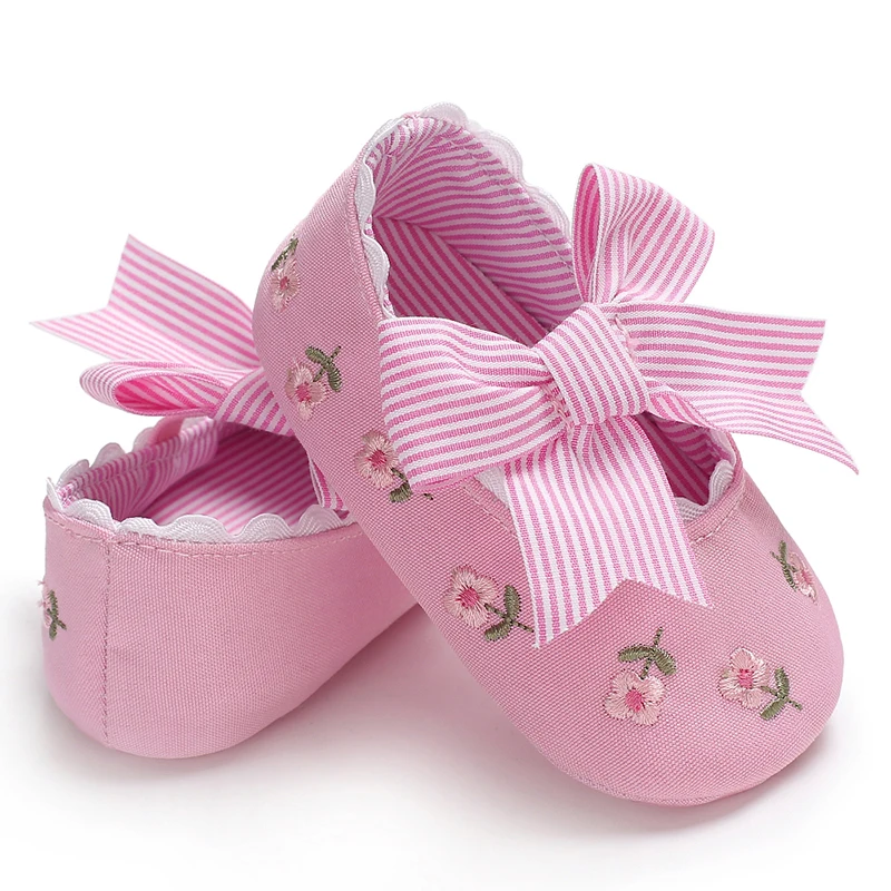 

Baby Girl Newborn Shoes Spring Summer Sweet Very Light Big Bow Knitted Dance Ballerina Dress Pram Crib Shoe Cute Toddler Shoes