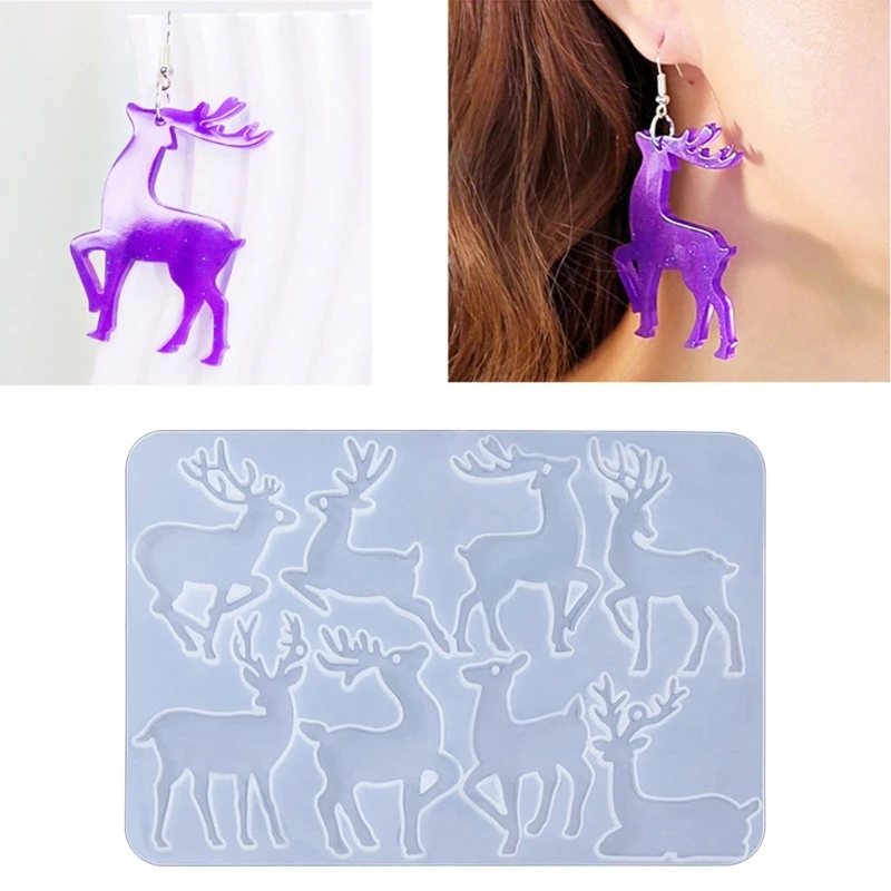 

Earrings Pendant Silicone Mold Ear Ornament Resin Mould DIY Jewelry Supplies