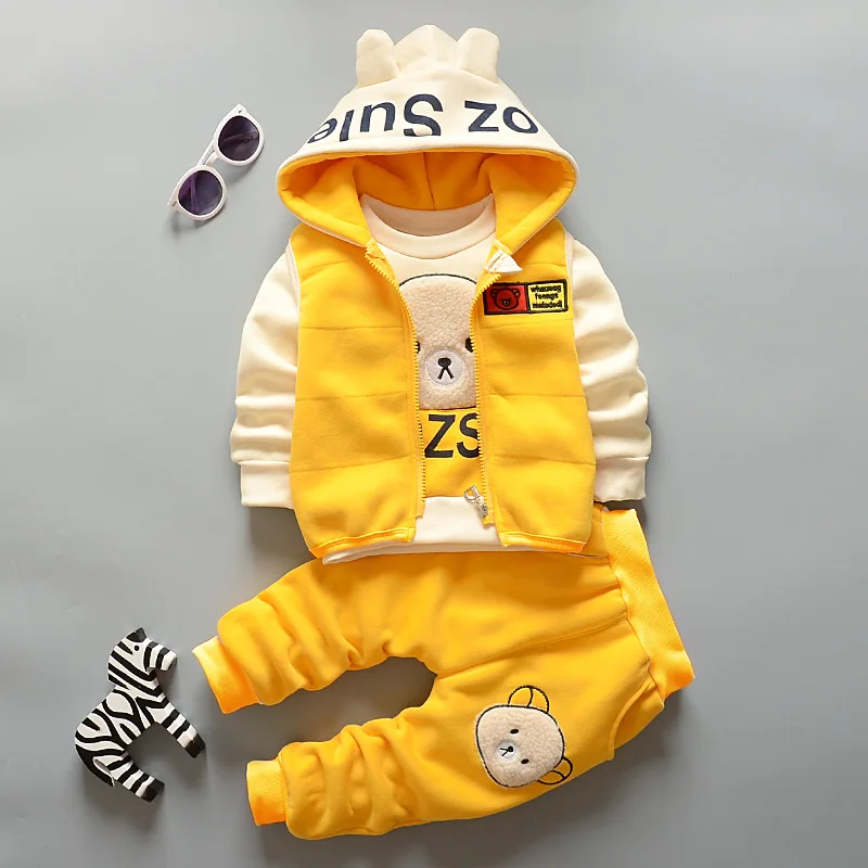 Girls Spring and Autumn 3-Piece Baby Kids 0-1-2-3 Years Old 