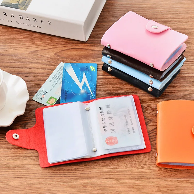 

24 Bits Credit Card Holder Business Bank Card Pocket PVC Large Capacity Card Cash Storage Clip Organizer Case Wallet Cardholder