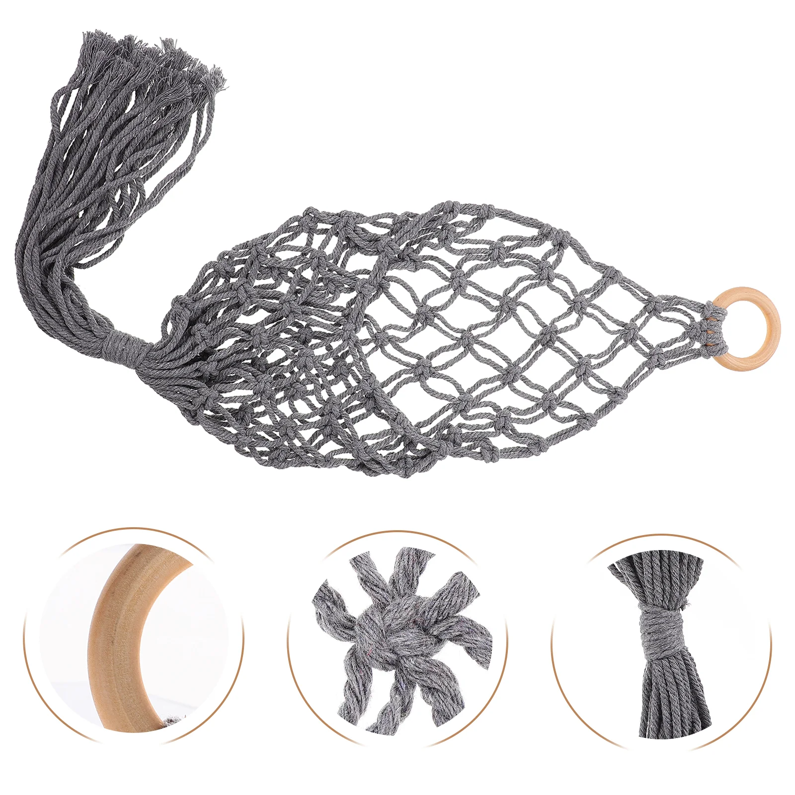 

Подвесной гамак для фруктов, корзина для макраме, настенный держатель для хранения, вешалка для фруктов, кухни, органайзер для чеснока, ткан...