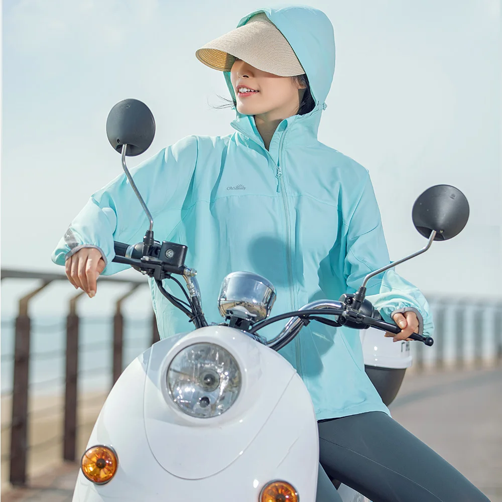 

OhSunny Outdoor Sport Anti-UV Coats Breathable Reflective Strip Long Sleeve Quick Dry Sunscreen Cloth For Driving Cycling Beach