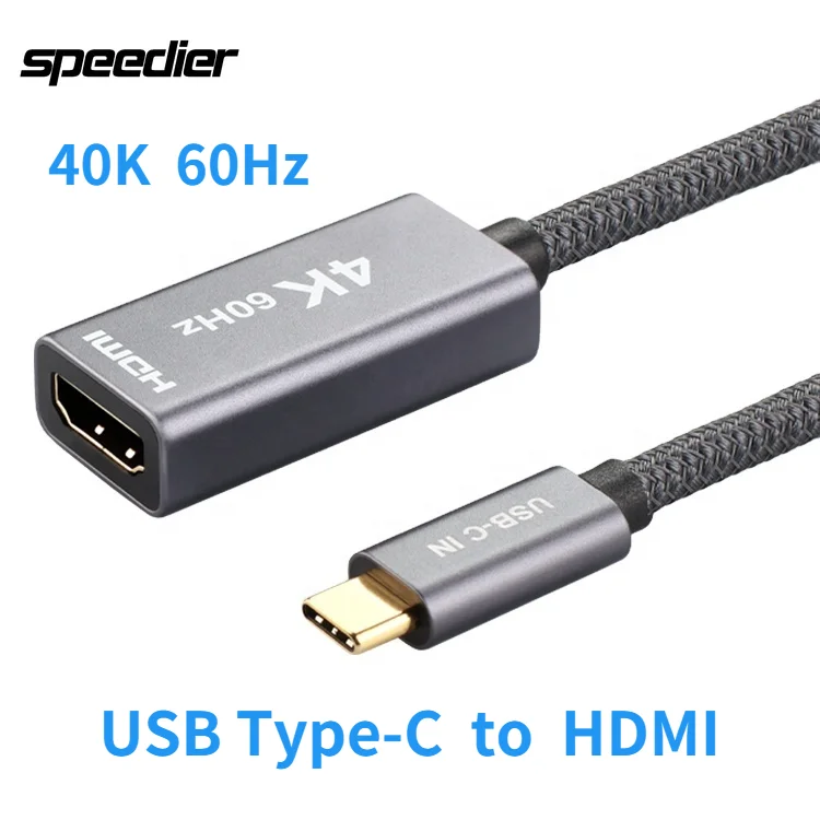 USB Type C To HDMI-compatible Adapter cable Thunderbolt 3 Compatible 4K 60Hz for MacBook Pro Air IPad Pro Pixelbook XPS Galaxy
