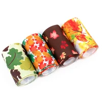 grosgrain stain ribbons colorful maple leaves printed ribbons diy crafts supplies handmade hair bows gift wrapping 75 mm 2 yards