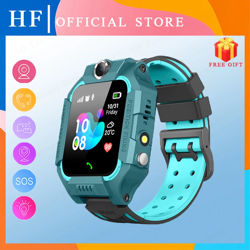 kids smart watch 2022 new sim card smartwatch for children sos call phone camera voice chat photo waterproof boys girls gift q19 free global shipping
