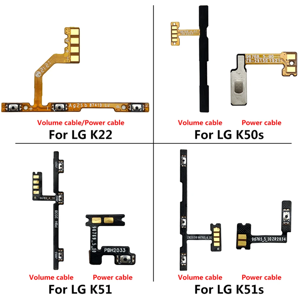 Новый Переключатель питания и регулировка громкости ВКЛ./ВЫКЛ. Гибкий ремонт для LG K22 K50s K51 K51s K40S K41S K50 K52 K62 Plus K42 K61 K62