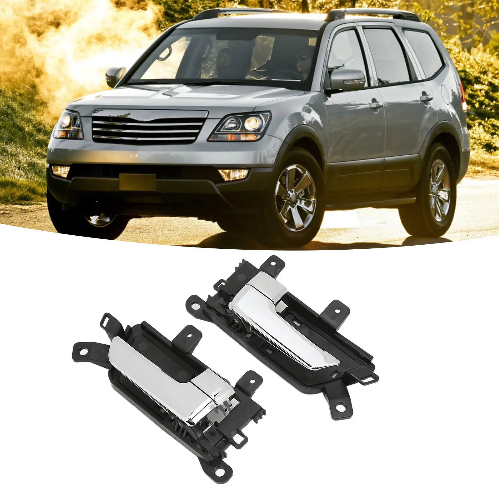 2 шт. автомобильные внутренние дверные ручки 82620 ‑ 2J000 серебристая Замена для KIA