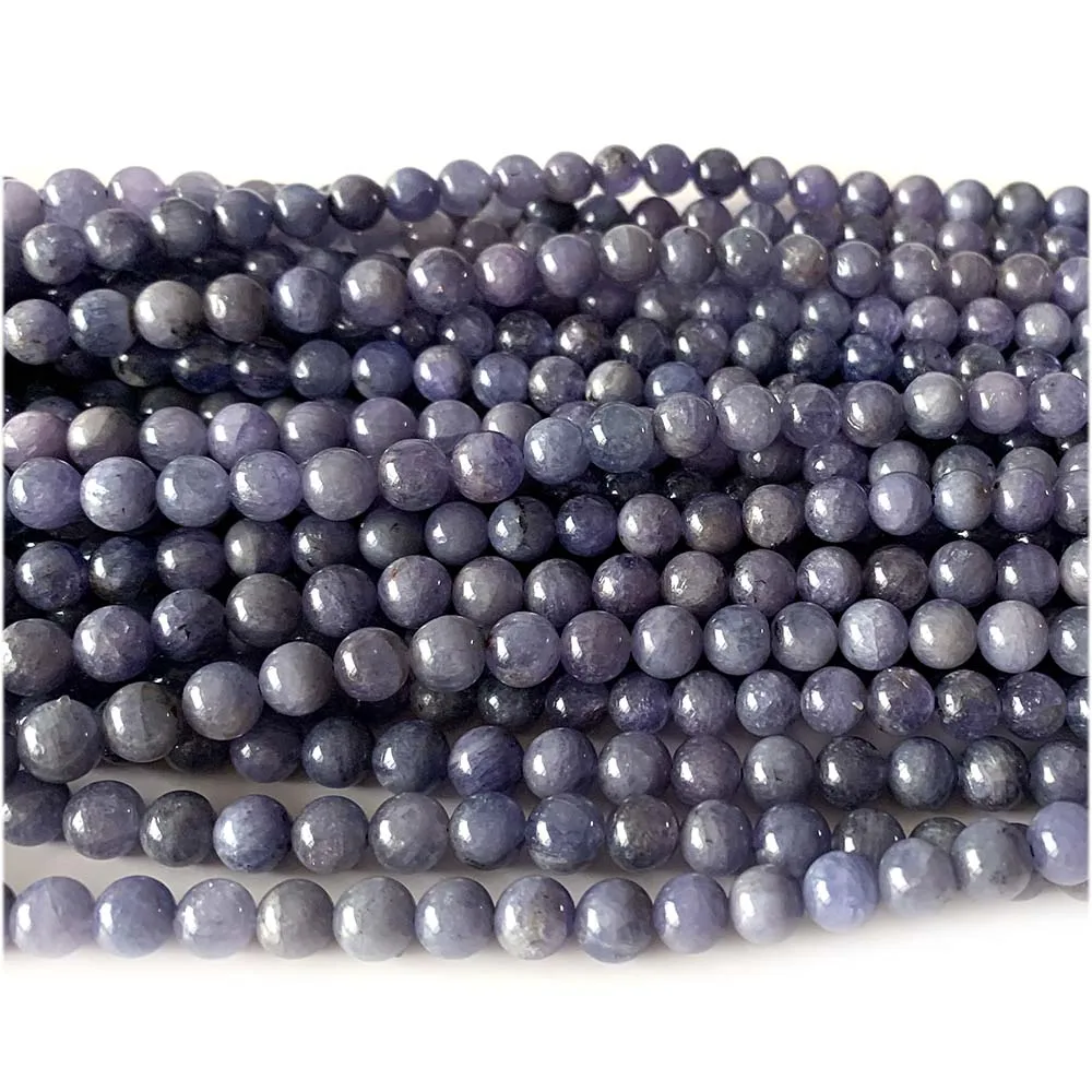 Veemake Синий Танзанит Круглые Свободные Натуральные Камни Кристалл Подвески