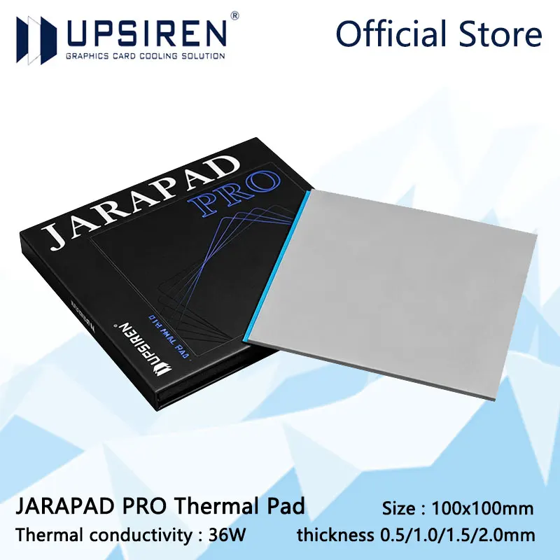 Фото Термопрокладка Upsiren JARAPAD PRO 36W для охлаждения GPU/CPU, 100x100 мм, высококачественная оригинальная силиконовая теплопроводящая прокладка №1