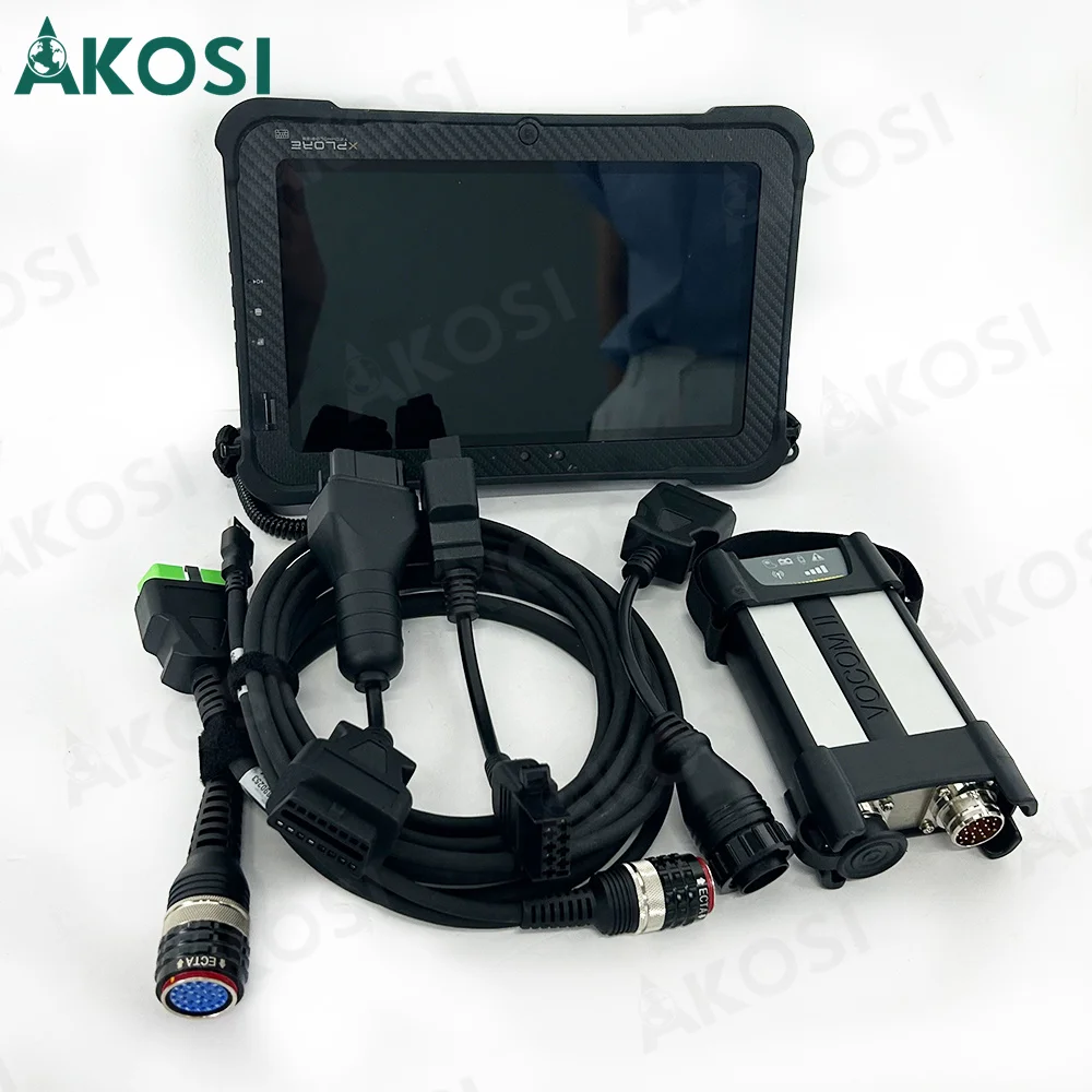 Инструмент для диагностики грузовика, экскаватора для Volvo VOCOM II 88894000 PTT 2,8 для Volvo Renault, инструмент для диагностики тяжелых грузовиков + планшет