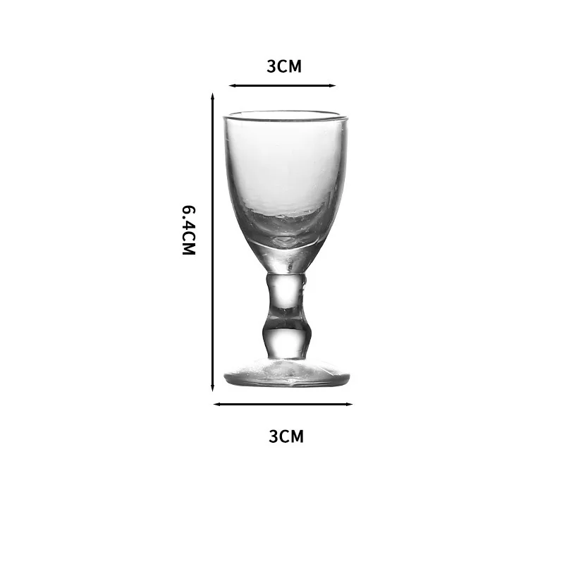 6 шт./комплект маленькие прозрачные бокалы для вина и водки