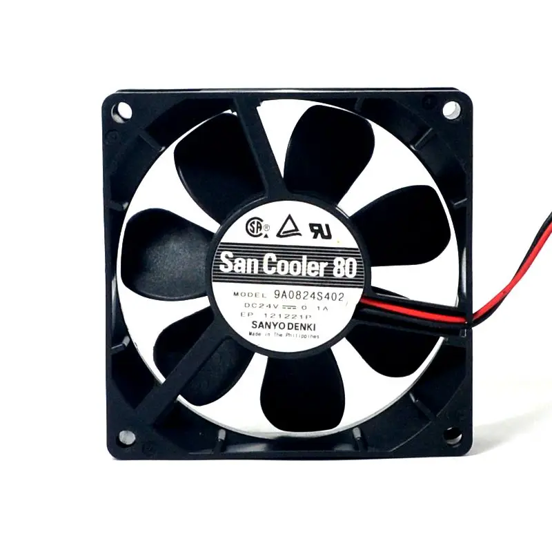 Оригинальный двухшариковый подшипник 9A0824S402 8025, 24 В, 8025 А, 8 см, дюйма, инвертор объемного воздуха, охлаждающий вентилятор