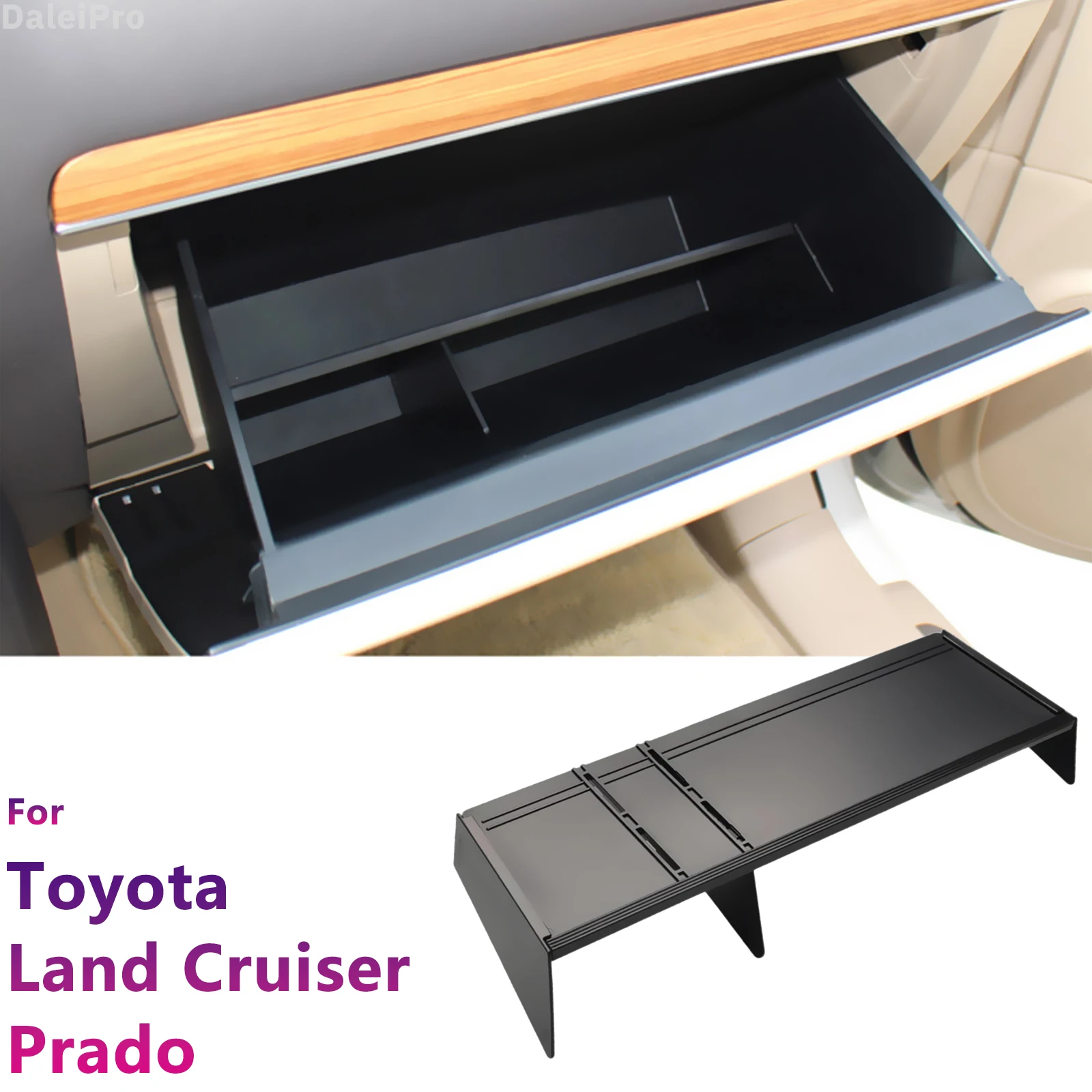 Фото Для Toyota Land Cruiser Prado LC150 J150 FJ150 2010-2018 автомобильное отделение для перчаток, органайзер-разделитель, ящик для хранения Prado №1