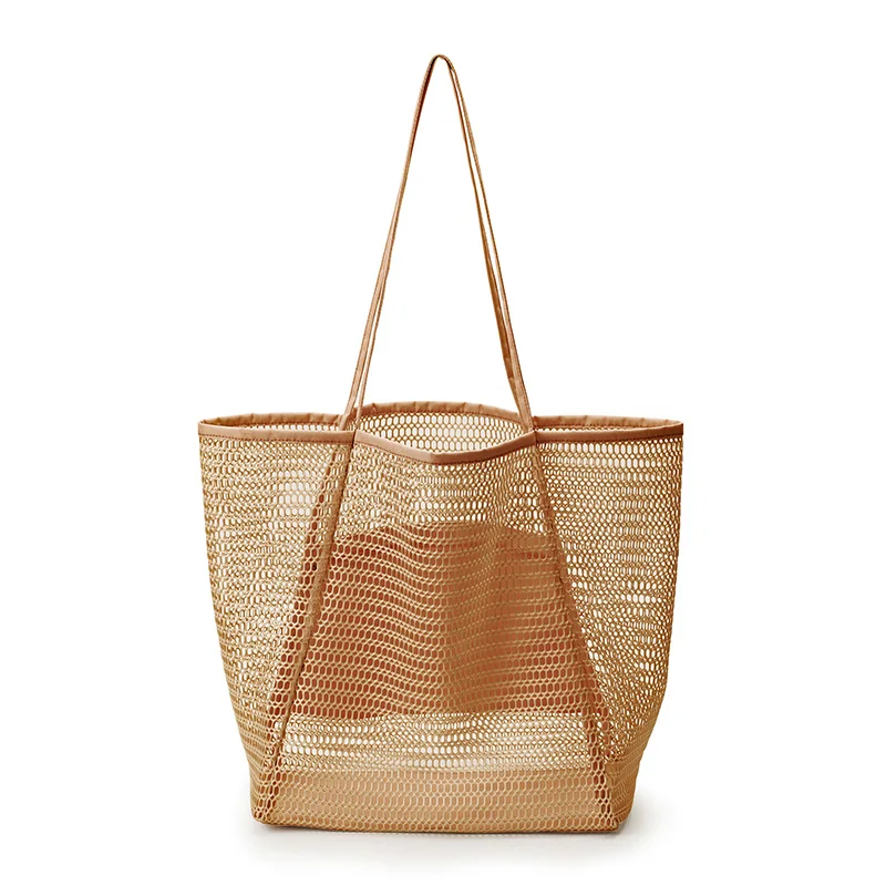 

Weave Style Hollow Out Casual Female Handbags 2022 Summer Trendy Designed Holiday Beach Large Capacity Single Shoulder Bags