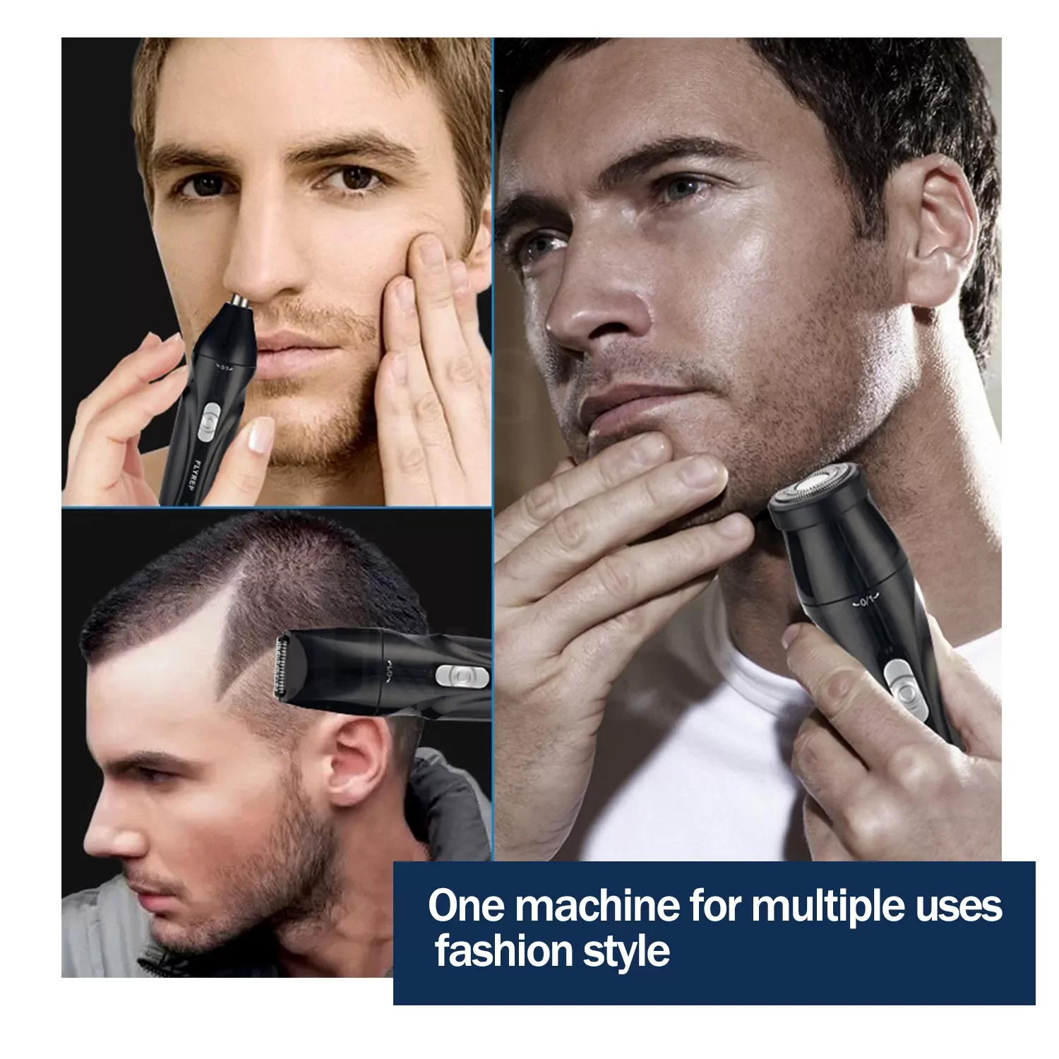 

NEW2023 5 In 1 Beard Trimmer Professional Eyebrows and Sideburns Trimmer Hair Clipper Body Shaver Rechargeable Nose Hair Trimmer