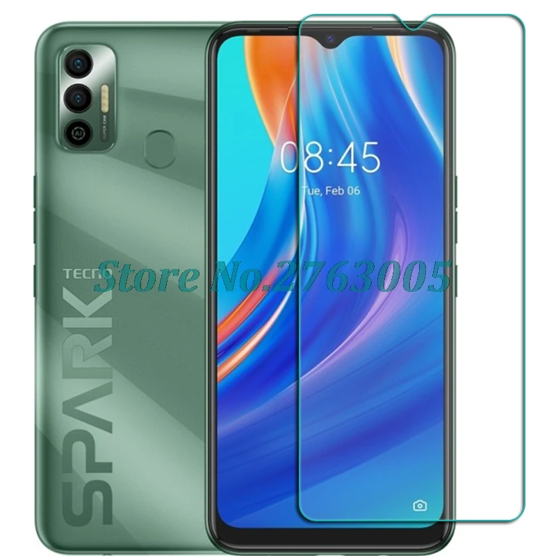 

Закаленное стекло для Tecno Spark 7 6,52 "Spark7 KF6j, защитная пленка для экрана, чехол для телефона