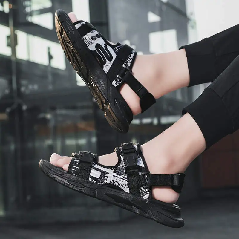 

Autumn Footwear Sports Sandals Loafers Ladies Flip Flops Brand Elastic Laces Man Shoes High Quality Large Size Casual Tennis