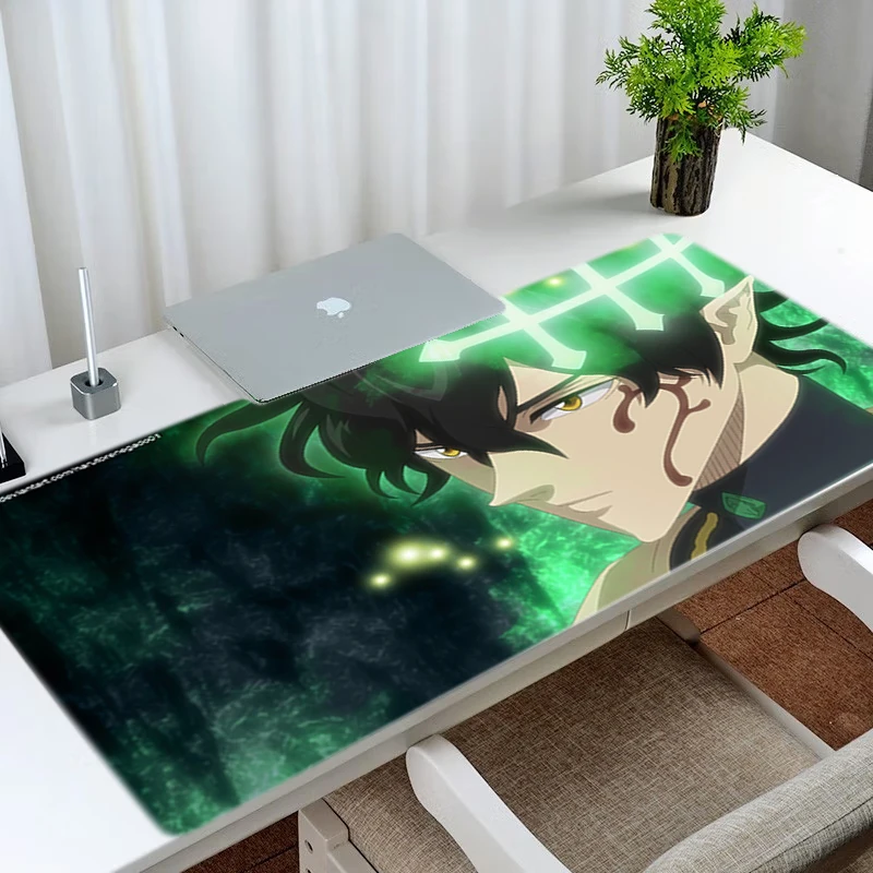 

Коврик для мыши с черным клевером, игровой коврик для компьютера и офиса, полный комплект для игр, размер Xl, Xxl