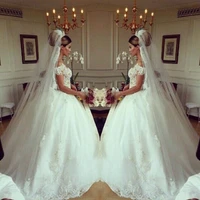 free shipping new beading tulle 2016 vestido de noiva bridal ball gown costom vestidos de casamento princesa wedding dress
