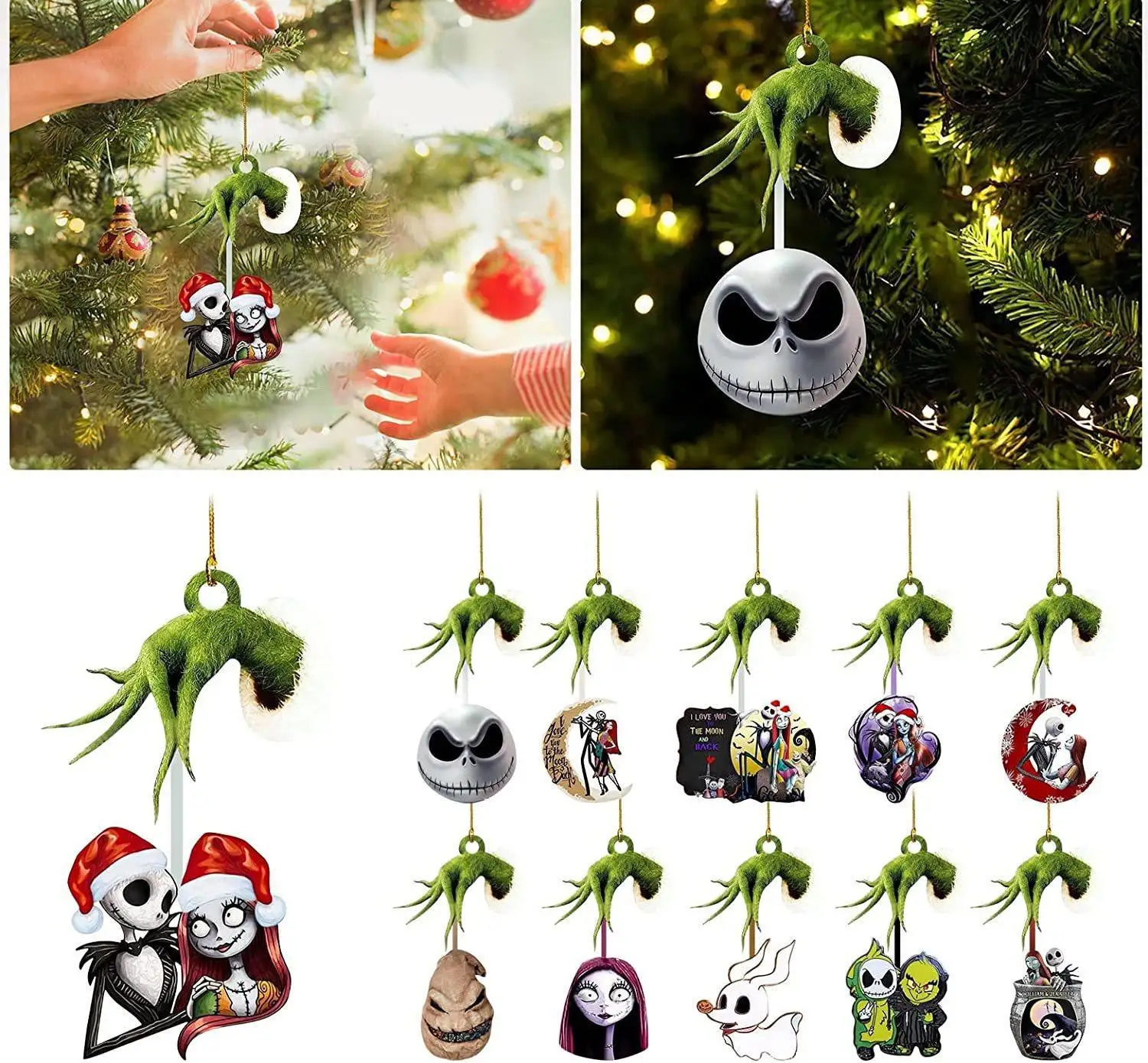 

Creative Christmas Eve Cry Acrylic Double-sided Printing Pendant Hanging Christmas Decorations Pendant Xmas Tree