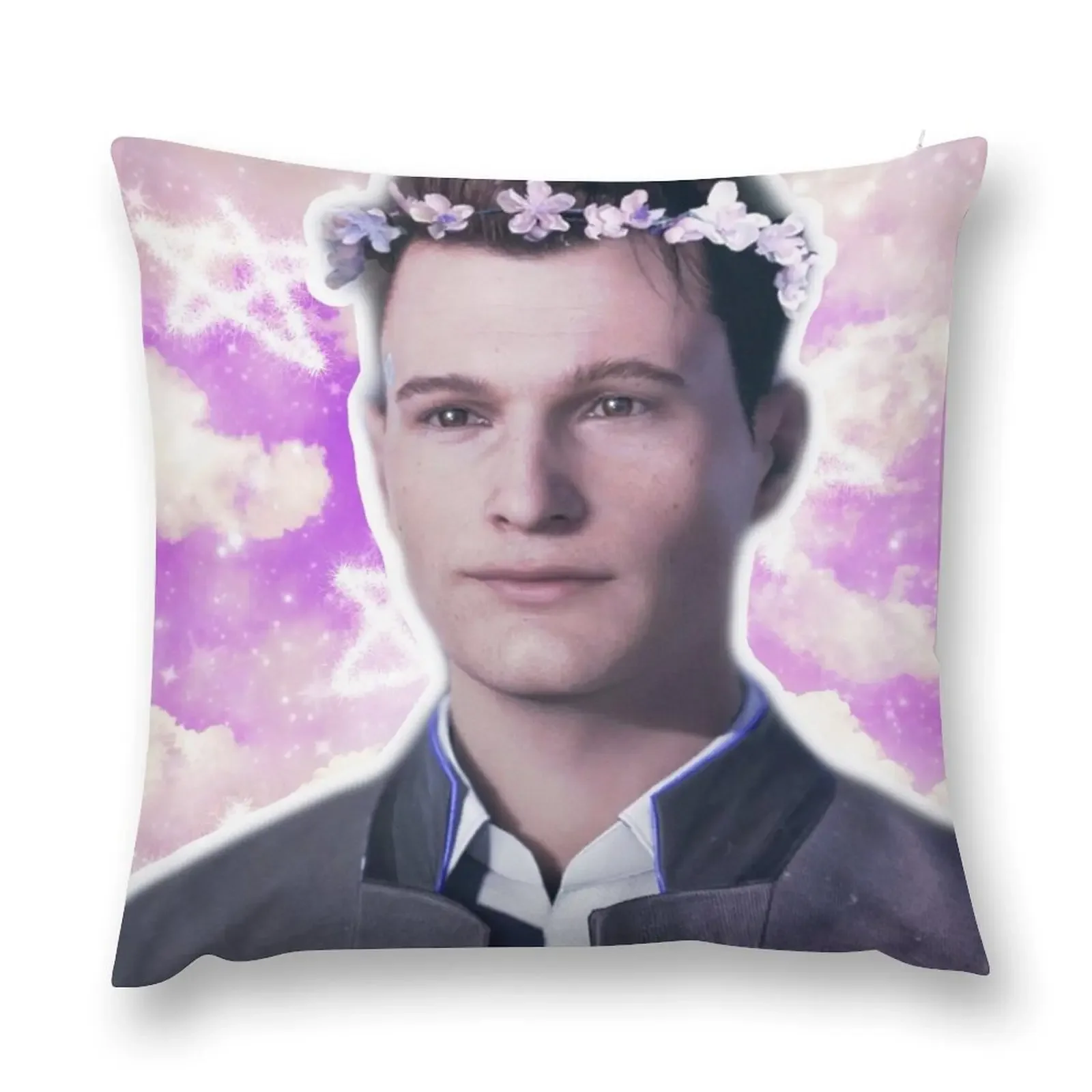 Flowerboy Connor DBH Videogame Декоративная подушка Роскошная наволочка Наволочка