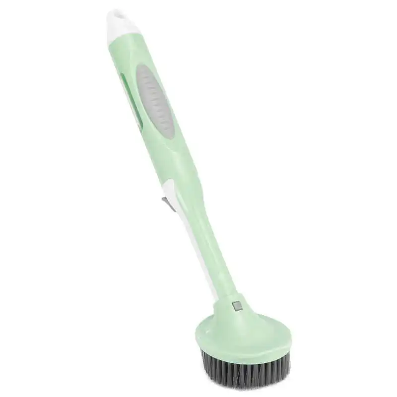 

Multifunction Kitchen Liquid Dispensing Dish Pot Cleaning Brush Long Handle Can Be Hung Pot Wash Brush Kitchen Gadgets Tools