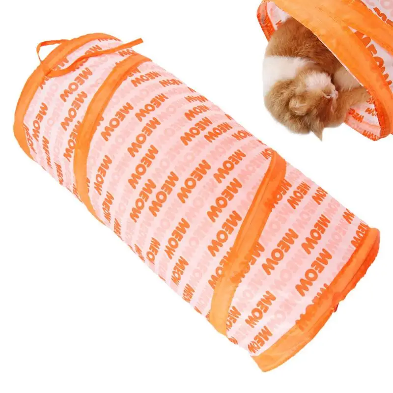 

Cat Tunnels For Indoor Cats Collapsible Cat Tunnel Tube Play Tent Cat Toy Indoor Kitten Ball Exercising Hiding Interactive Suply