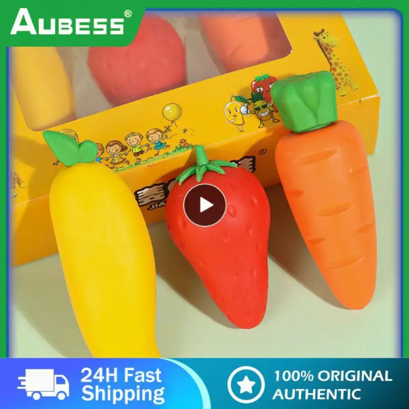 

Fruit Pencil Eraser Durable Rubber Big Puzzle Eraser Wipe Clean Office Supplies Few Fragments