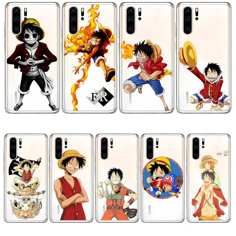 

BANDAI Anime One Piece Phone Case For Huawei P30 P20 Pro P40 Y5 Y6 Y7 2019 Mate 20 Lite P Smart Z Transparent Funda Shell Cover