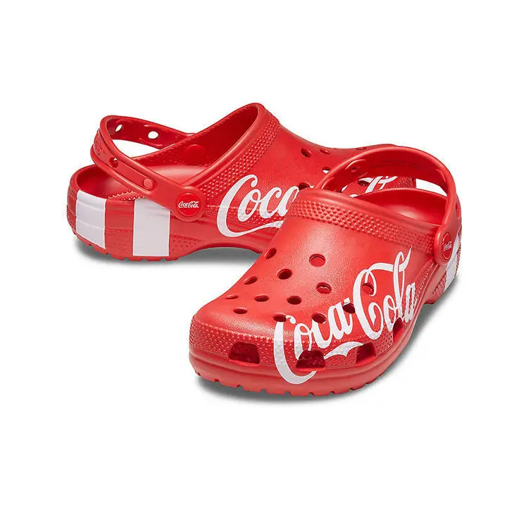 

Пара модных парусиновых кроссовок Coca-Cola, модная Нескользящая удобная Пляжная обувь с отверстиями