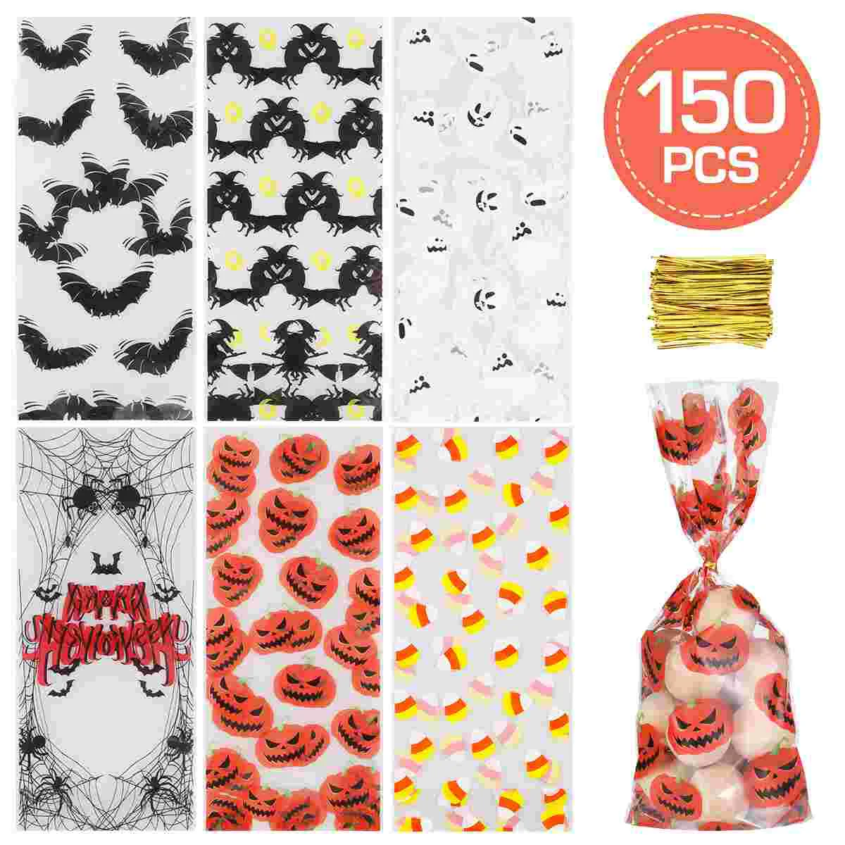 

Bagstreat Candy Partykids Orcellophane Trick Ties Goodies Bag Bulkfavors Goodie Snack Paper