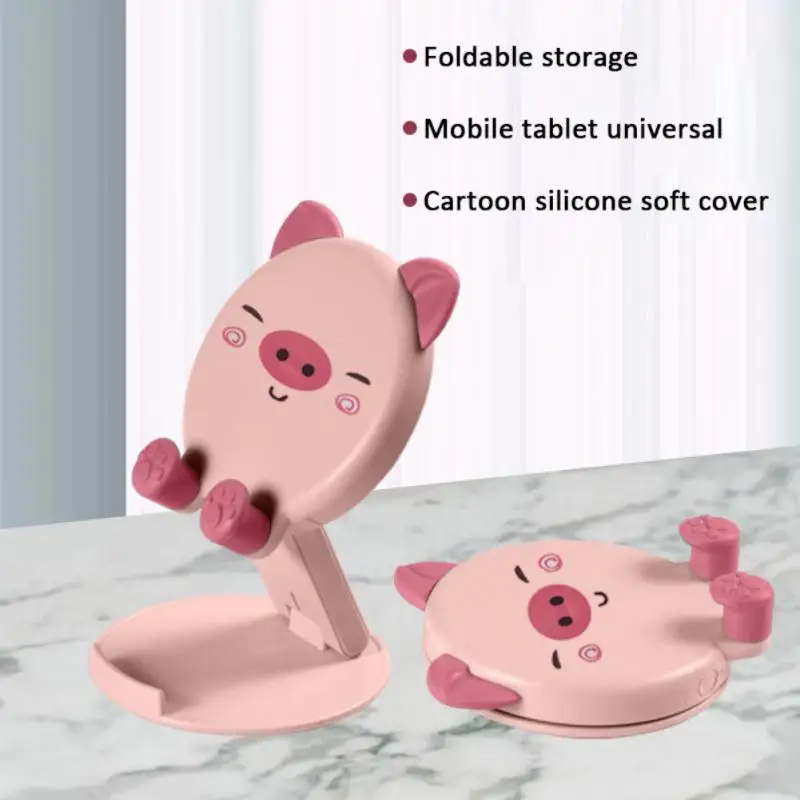 

1pc Desk Mobile Phone Holder Plastic Cell Phone Holder For IPhone X XS 8 12 Phone Cartoon Table Stand For Samsung Xiaomi Huawei