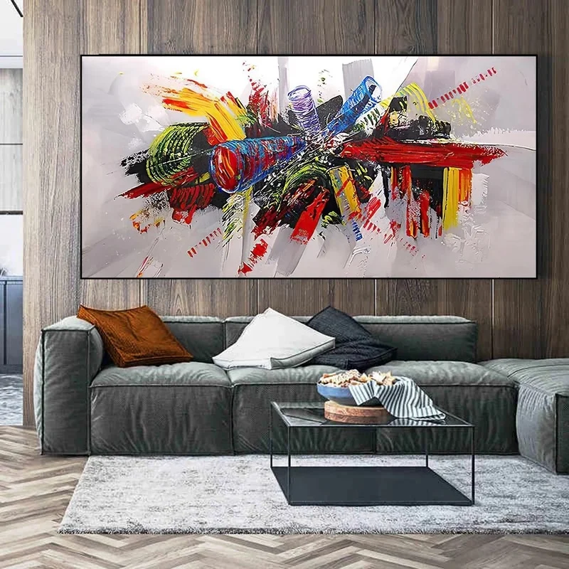 

Abstract Colorful Oil Paintings On Canvas Painting Poster Print Large Size Modern Wall Art For Living Room Home Hoouse Decor