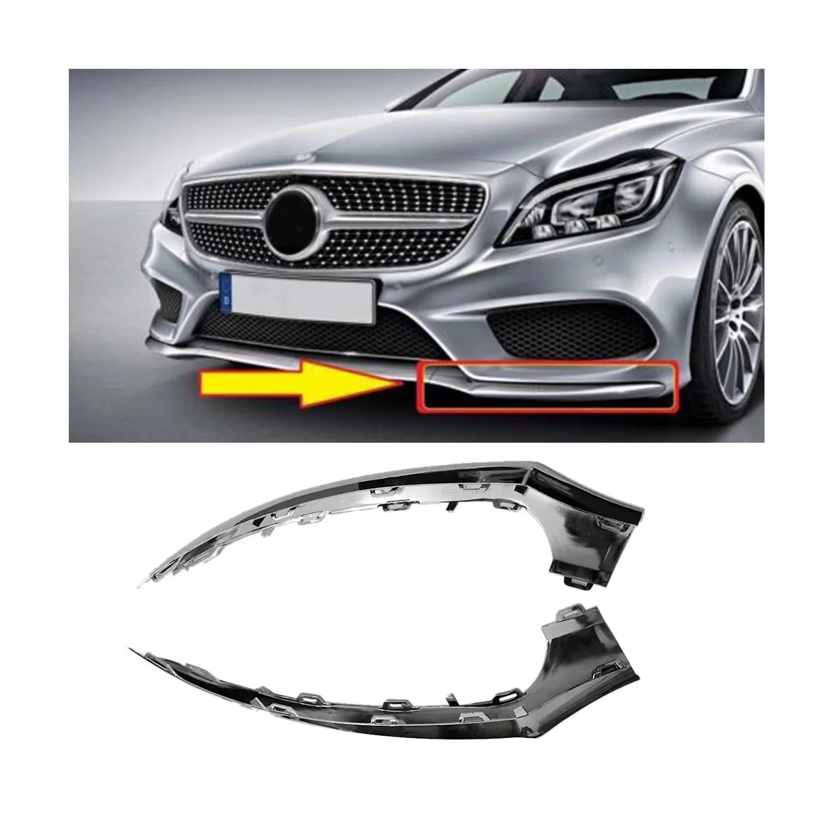 

A2188851674 Front Bumper Trim Strip Chrome Moulding Wheel Trim Cover For Mercedes Benz W218 CLS320 CLS350 CLS400 Right