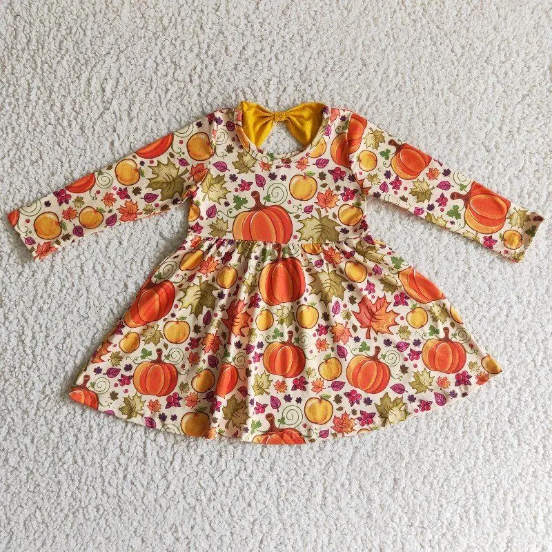 

Детское платье с длинным рукавом, из натурального хлопка