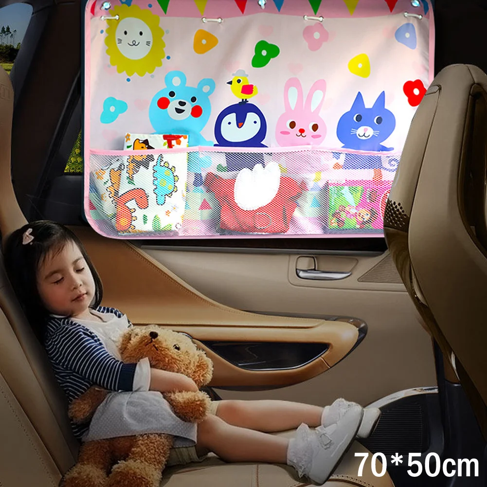 

1PCS Magnetic Curtain Car Window Sunshade Cover Cartoon Universal Side Window Sunshade UV Protection For Kid Baby Children