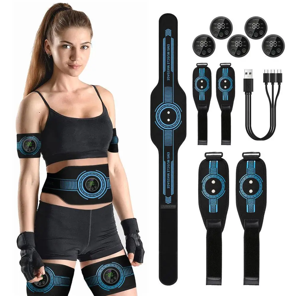 

ABS Stimulator Fitness Massager EMS Muscle Stimulator Belt 2023 Exercise Machine NEW Training Equipment Workout Abdominal T D6Q0