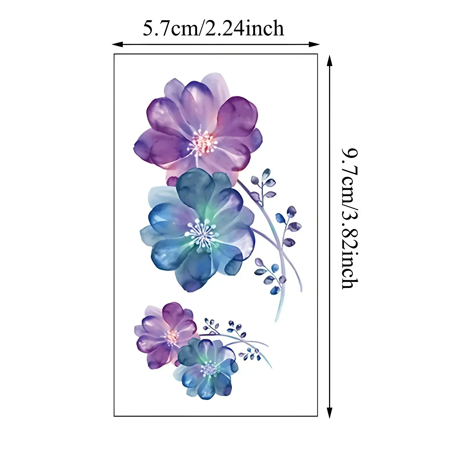 30 шт./компл. женские татуировки с цветком ромашки и лилией бабочкой наклейки для