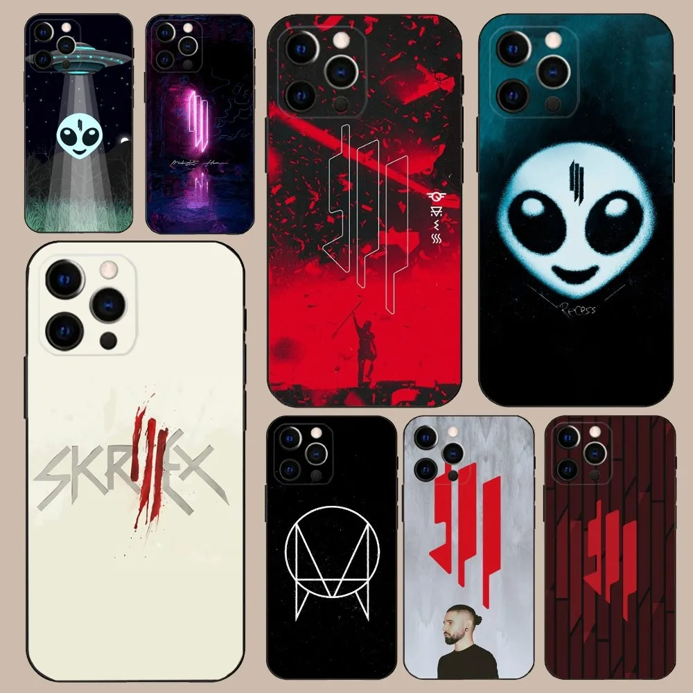 Чехол для телефона DJ Skrillex iPhone 16 15 14 13 12 11 Pro X XS Max XR Plus Mini Soft Black Cover